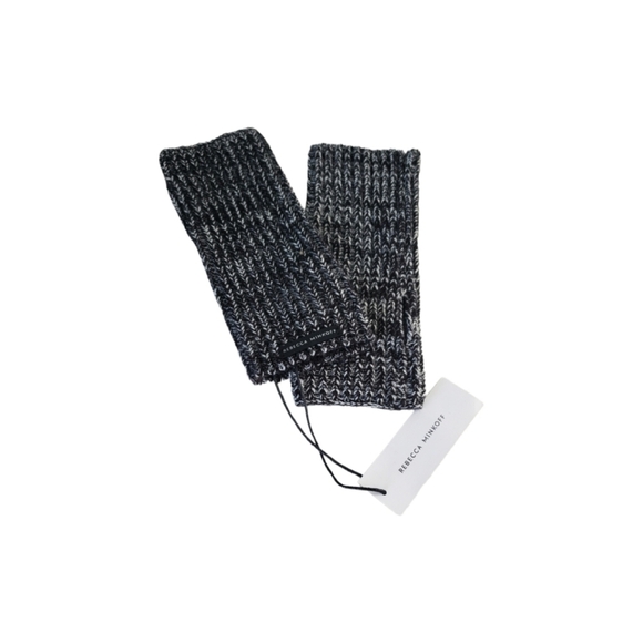 Rebecca Minkoff Armwarmers Marled Black and White New with Tags - Picture 1 of 3
